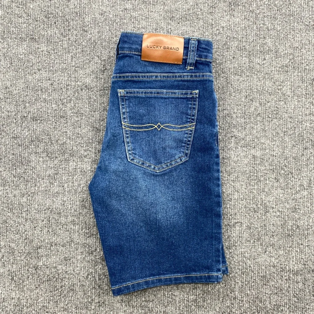 Lucky Brand Denim Shorts Boys 12 Blue Classic Straight‎ Stretch Casual Summer